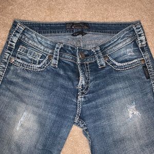 Silver Twisted Jeans